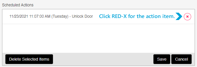 Delete Scheduled Action